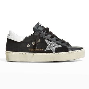 Golden Goose Hi Star ✨ Black, White & Silver / 39